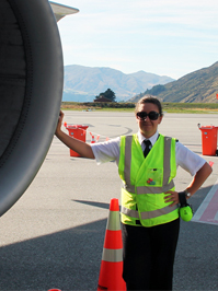 Pip Schofield, A320 first officer. New Zealand Association of Women in Aviation